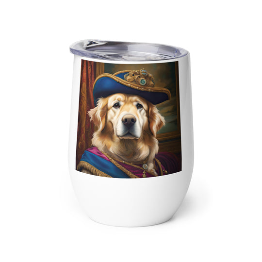 Golden Retriever- Wine tumbler v5