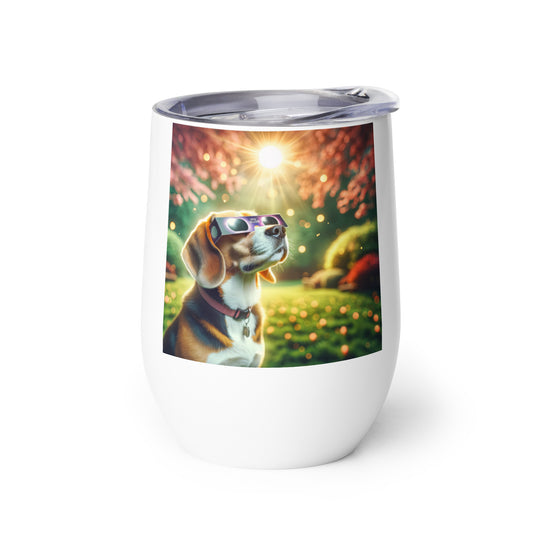 Australian Shepherd Eclipse- Wine tumbler