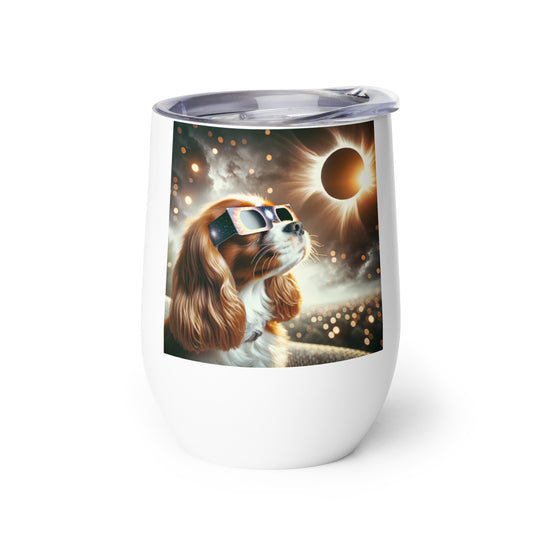 Cavalier King Charles Spaniel Eclipse- Wine tumbler v2