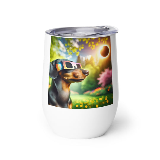 Dachshund Eclipse- Wine tumbler