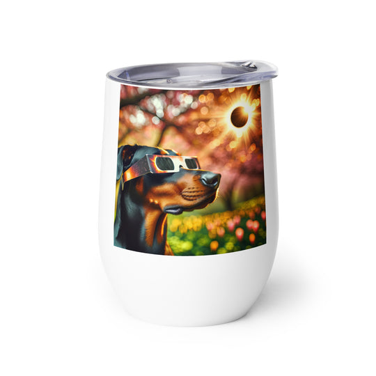 Doberman Pincher Eclipse- Wine tumbler