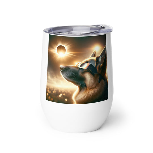 German Shepherd Eclipse- Wine tumbler