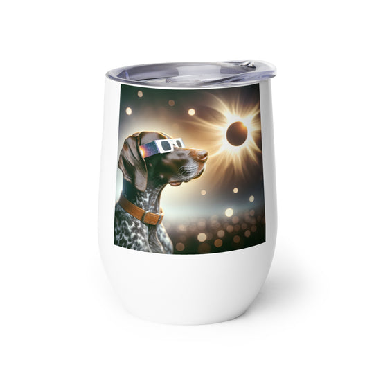 German Shorthaired Pointer Eclipse- Wine tumbler