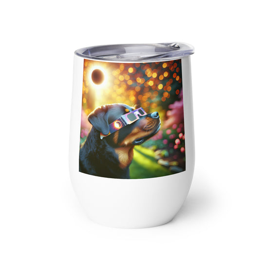 Rottweiler Eclipse- Wine tumbler v2