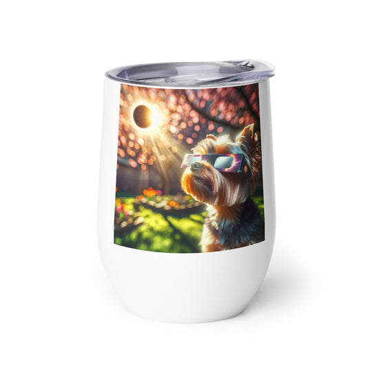 Yorkshire Terrier Eclipse- Wine tumbler v2