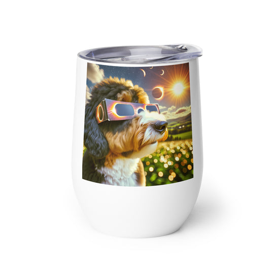 Bernedoodle Eclipse- Wine tumbler