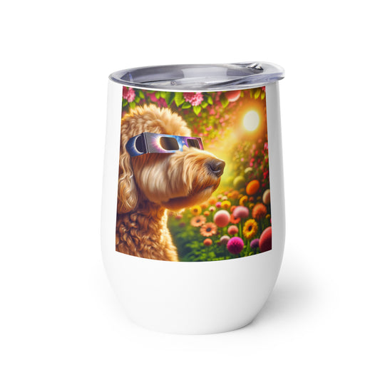 Goldendoodle Eclipse- Wine tumbler