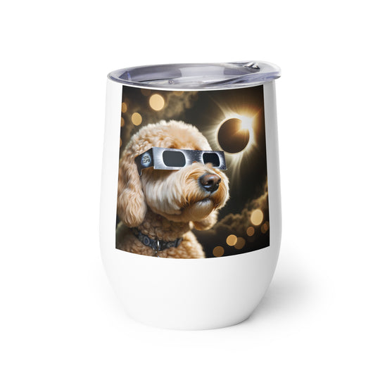 Goldendoodle Eclipse- Wine tumbler v2