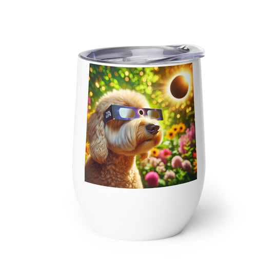 Labradoodle Eclipse- Wine tumbler v2