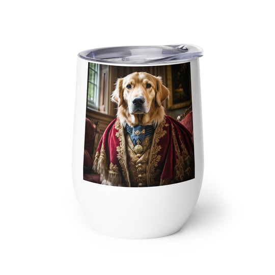 Golden Retriever- Wine tumbler v3