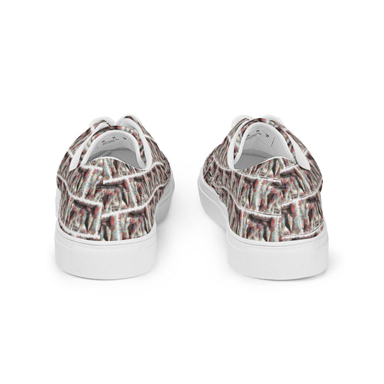 Women’s lace-up canvas shoes - Elephant