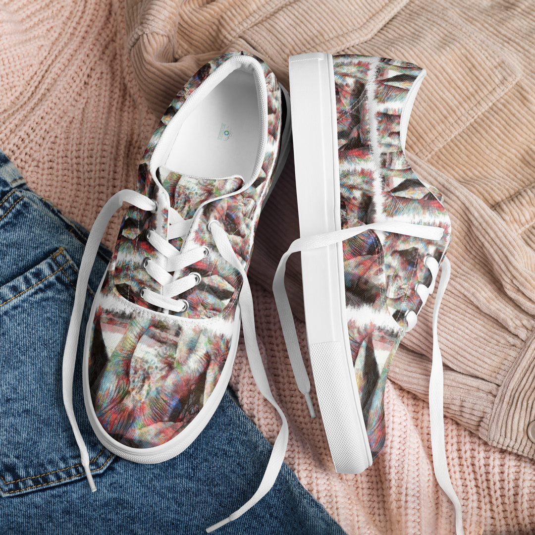 Women’s lace-up canvas shoes - Elephant v2