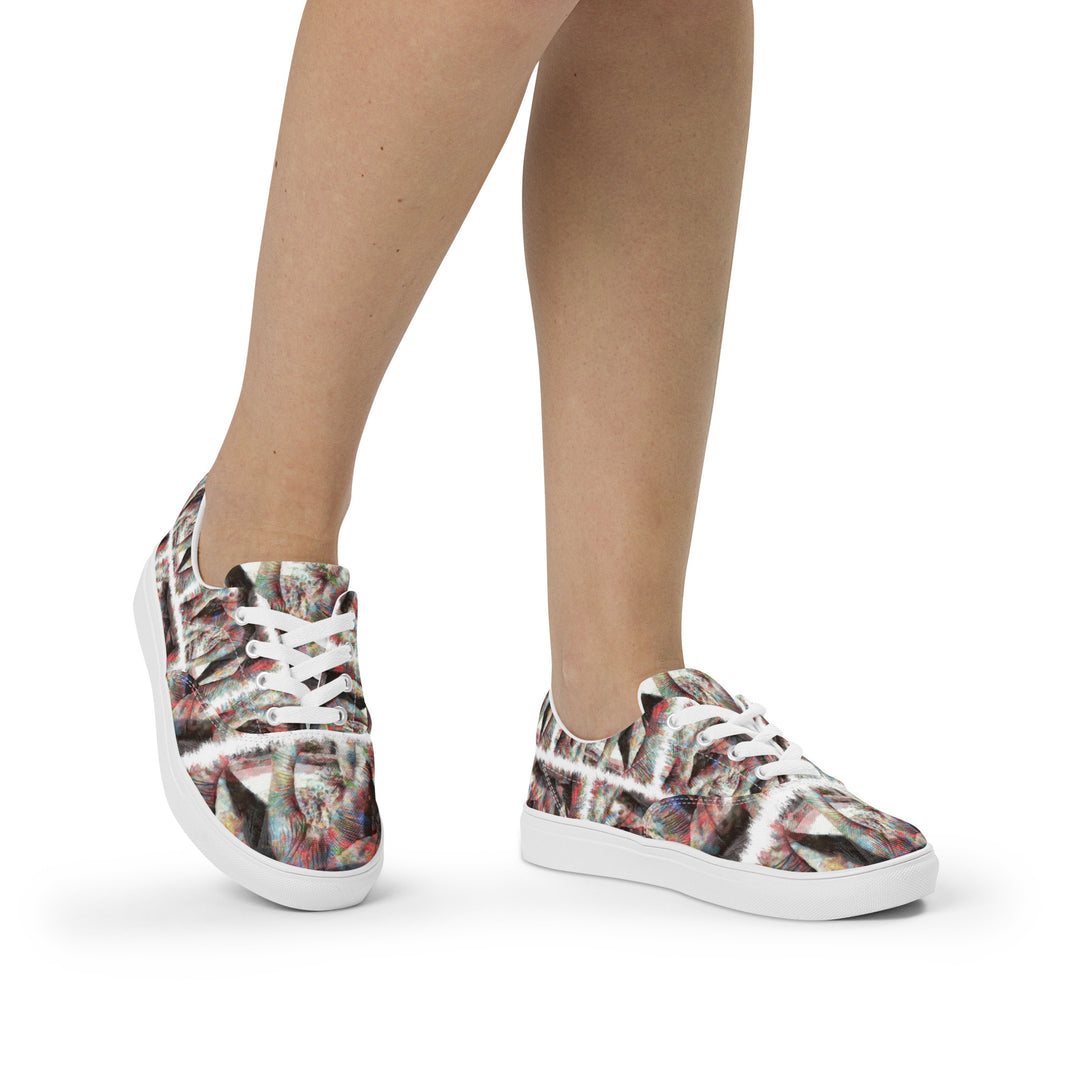 Women’s lace-up canvas shoes - Elephant v2