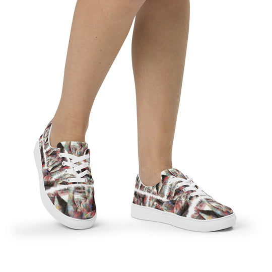 Women’s lace-up canvas shoes - Elephant v2