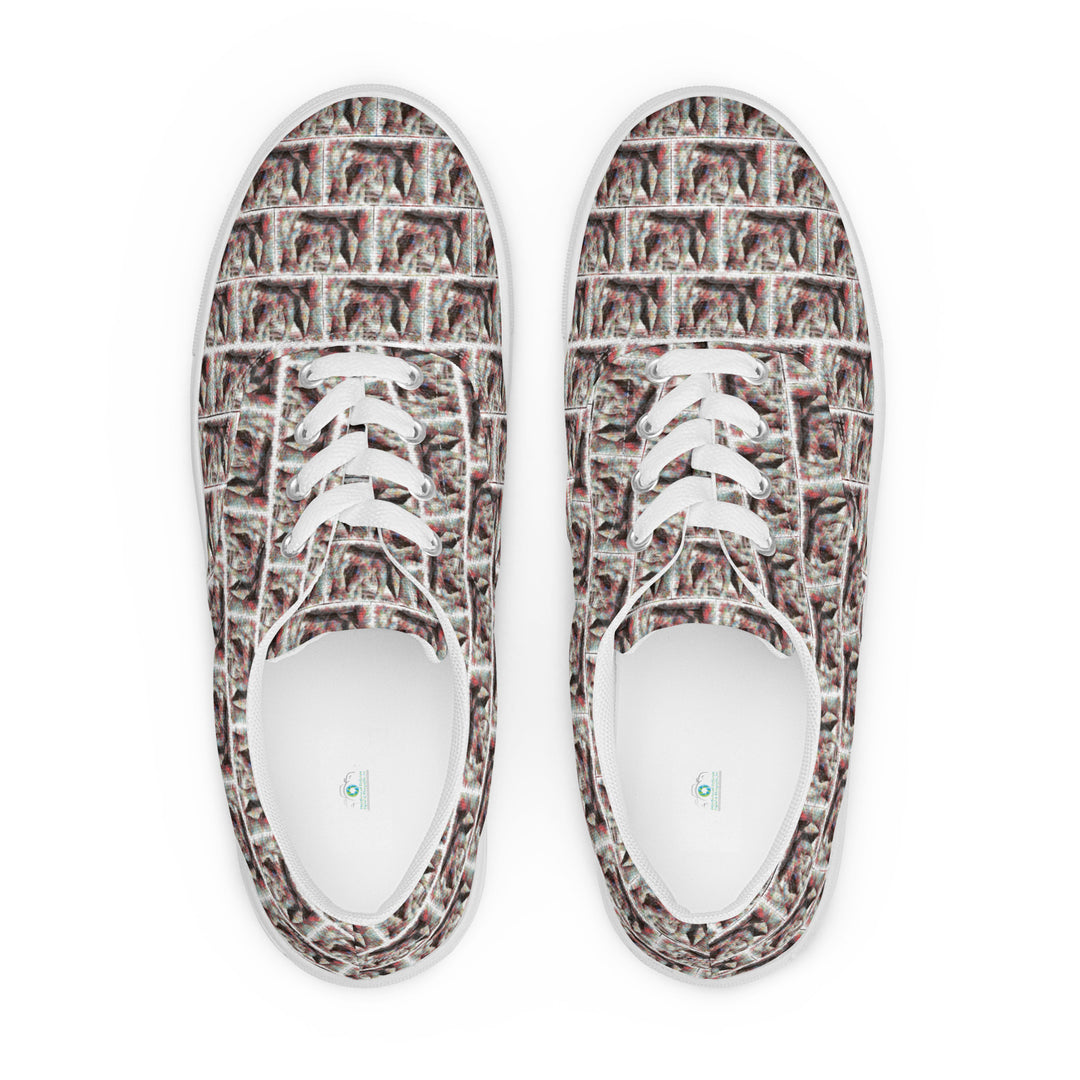 Women’s lace-up canvas shoes - Elephant