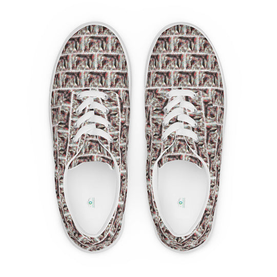 Women’s lace-up canvas shoes - Elephant