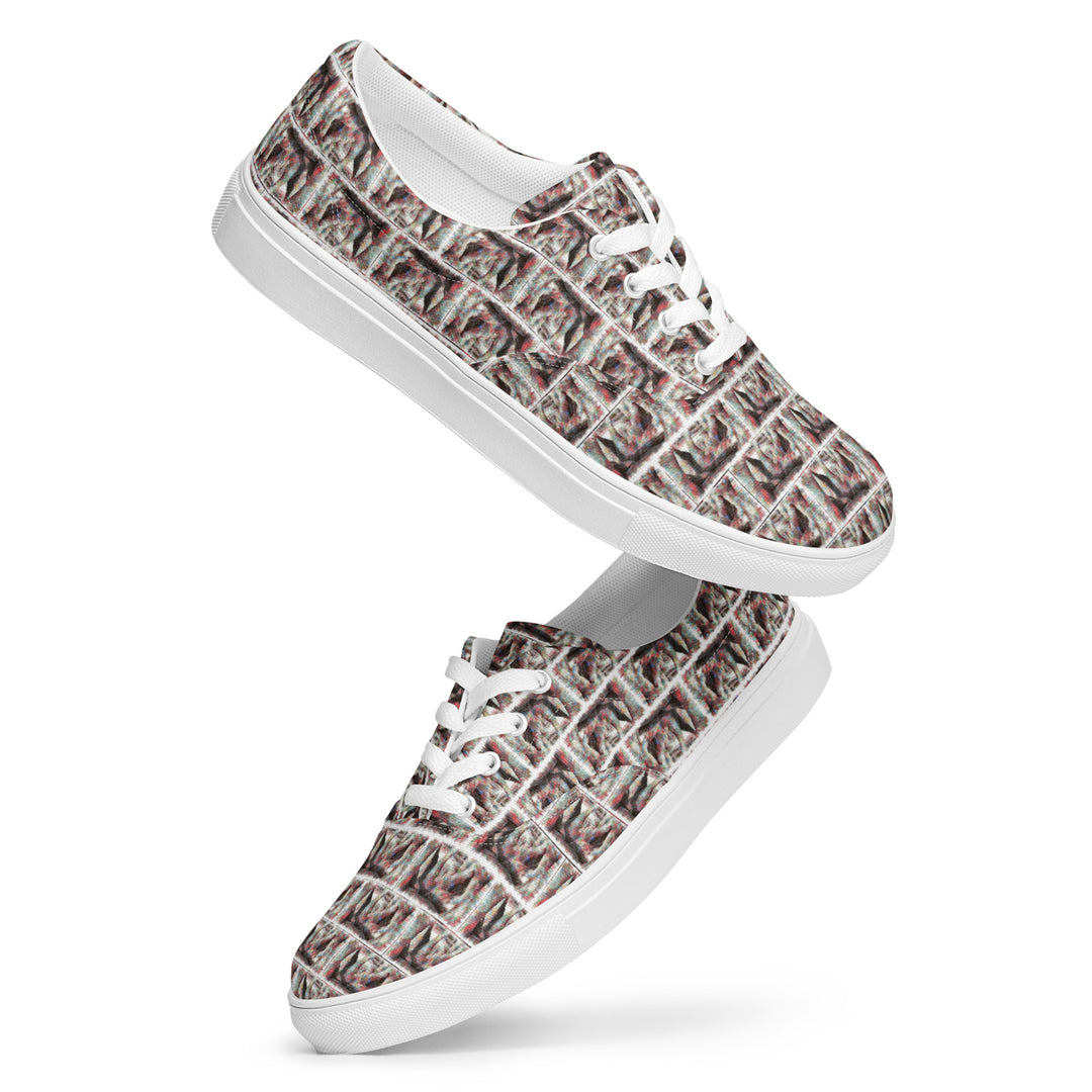 Women’s lace-up canvas shoes - Elephant