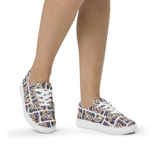 Women’s lace-up canvas shoes - Tiger