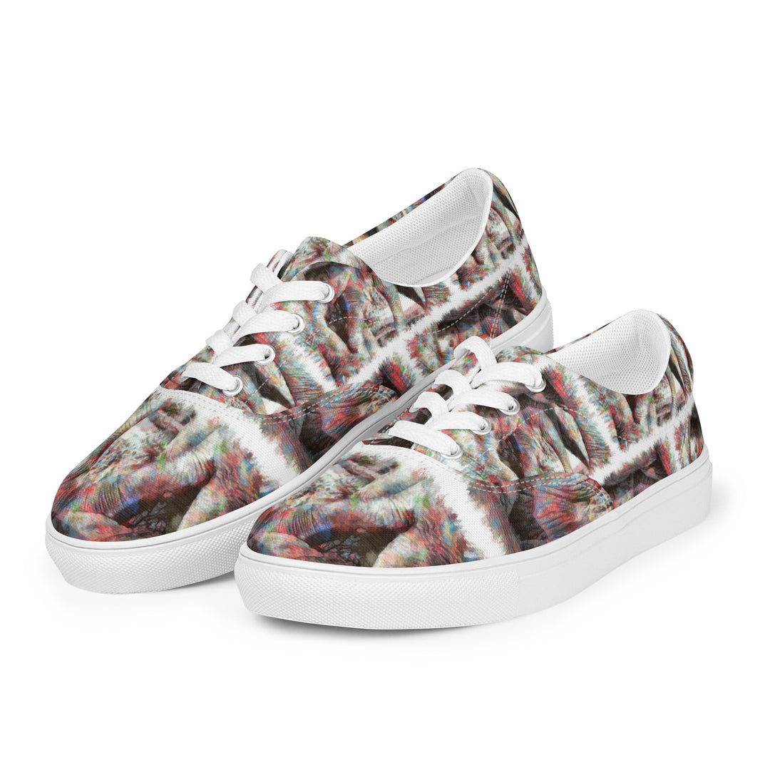 Women’s lace-up canvas shoes - Elephant v2