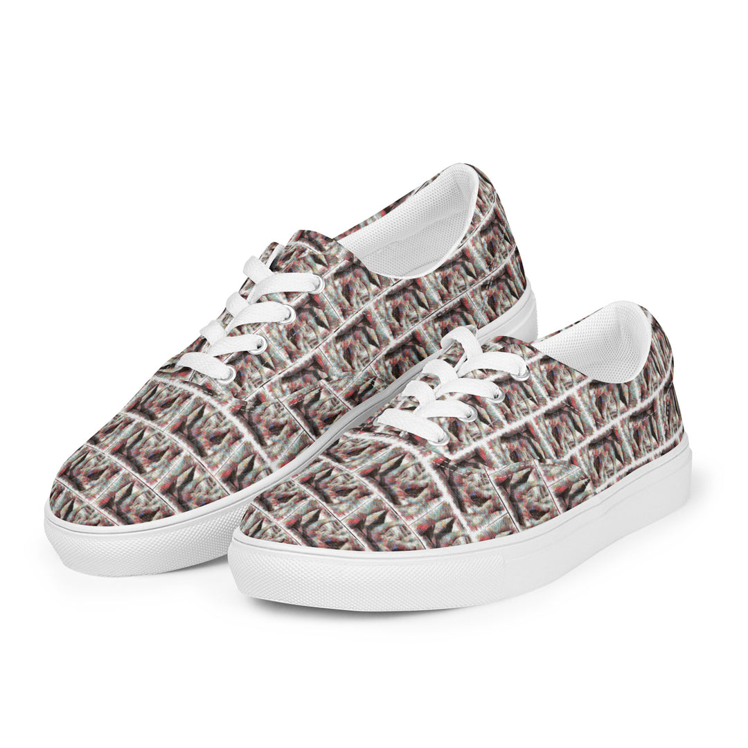 Women’s lace-up canvas shoes - Elephant