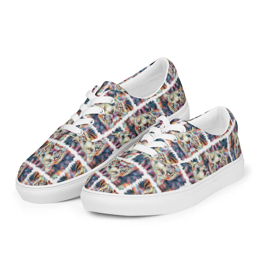 Women’s lace-up canvas shoes - Tiger