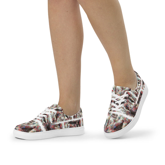 Women’s lace-up canvas shoes - Elephant v2