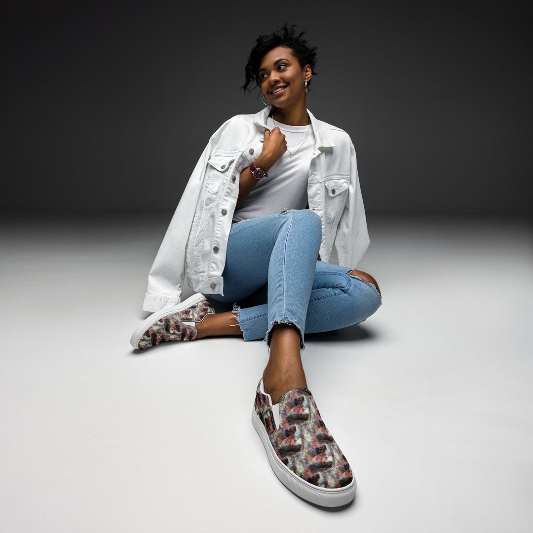 Women’s slip-on canvas shoes - Elephant