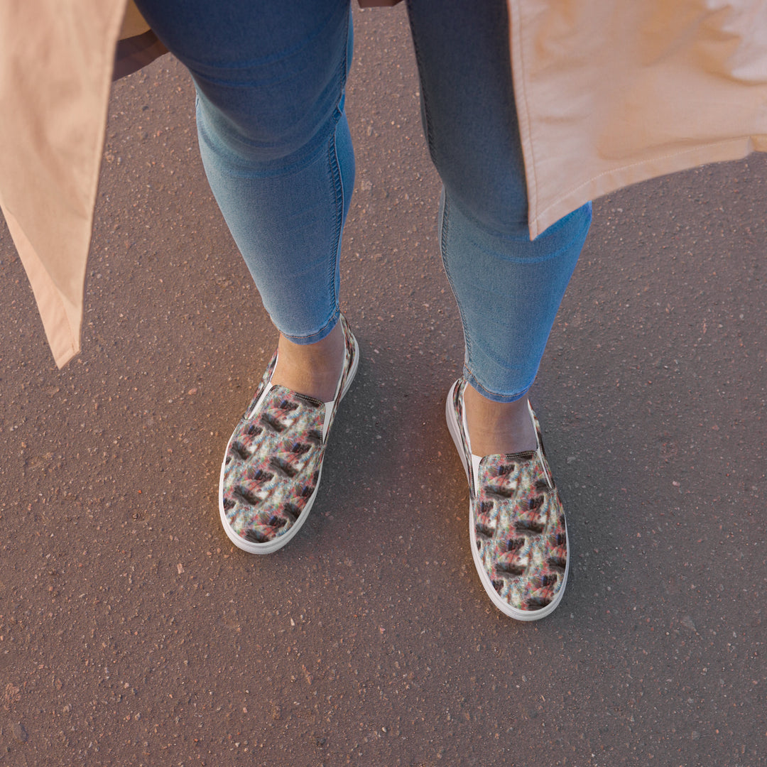 Women’s slip-on canvas shoes - Elephant