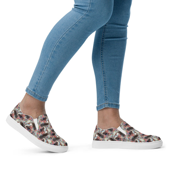Women’s slip-on canvas shoes - Elephant
