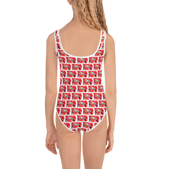 All-Over Print Kids Swimsuit - Flamingo