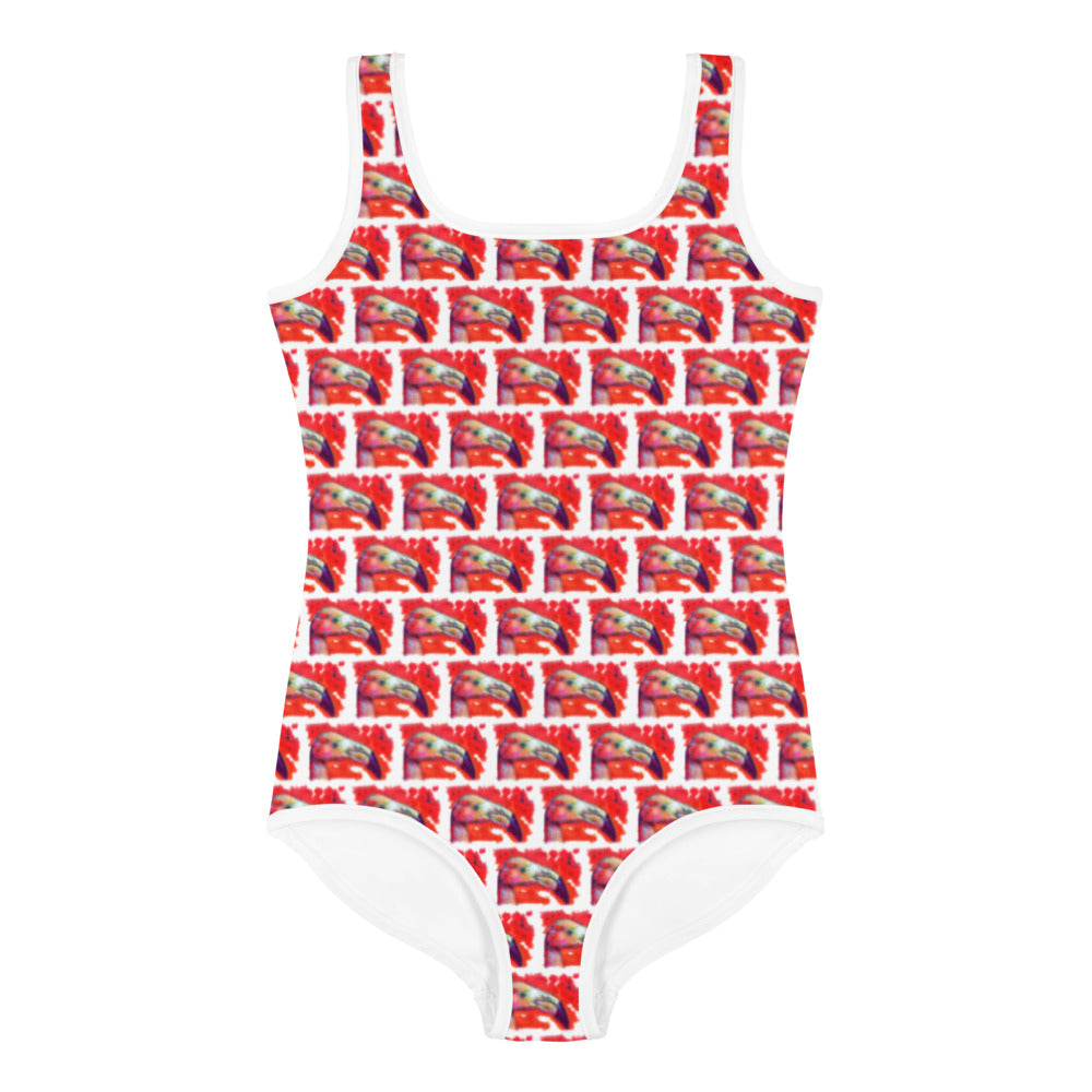 All-Over Print Kids Swimsuit - Flamingo