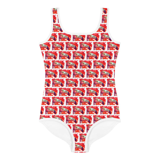 All-Over Print Kids Swimsuit - Flamingo