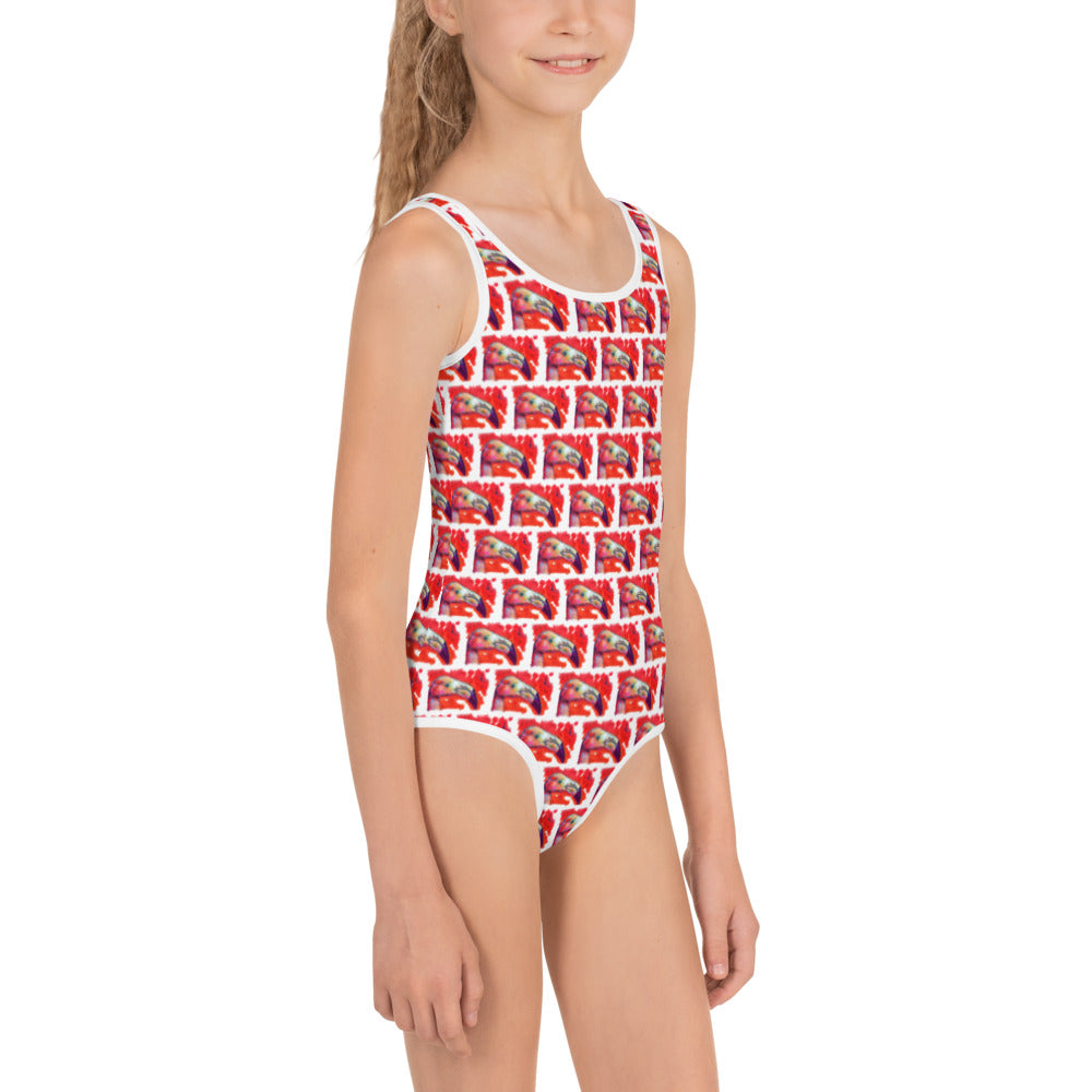 All-Over Print Kids Swimsuit - Flamingo