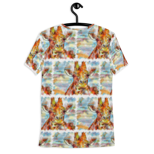 All-Over Print Men's Athletic T-shirt - Giraffe