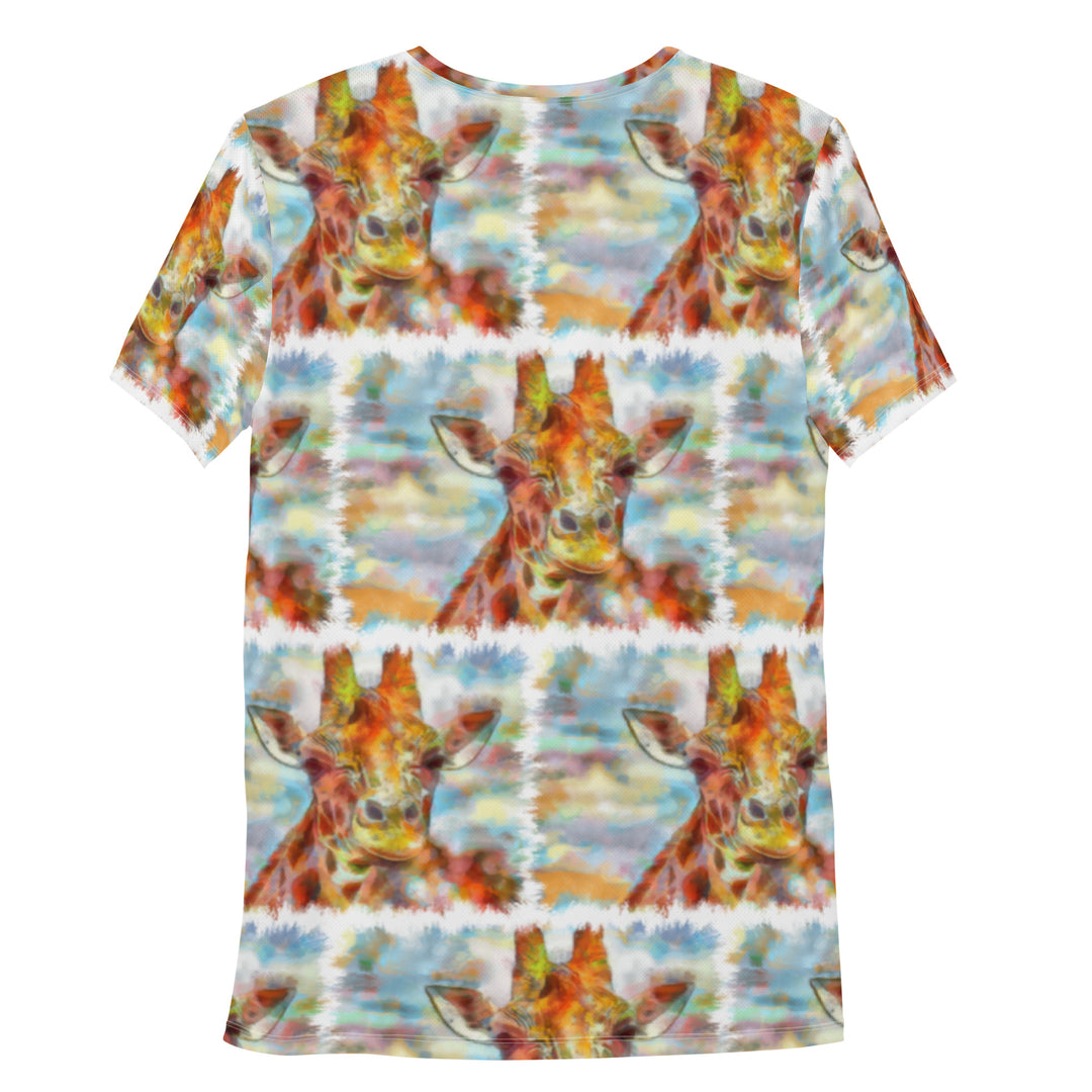 All-Over Print Men's Athletic T-shirt - Giraffe