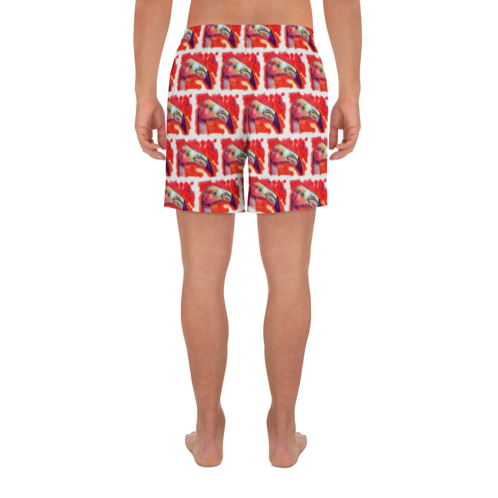 Men's Recycled Athletic Shorts - Flamingo