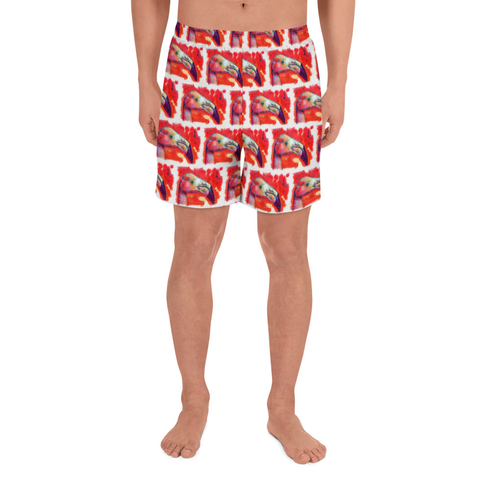 Men's Recycled Athletic Shorts - Flamingo