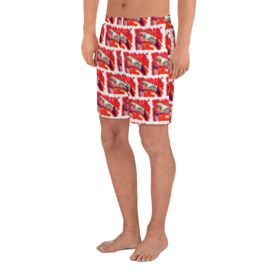 Men's Recycled Athletic Shorts - Flamingo