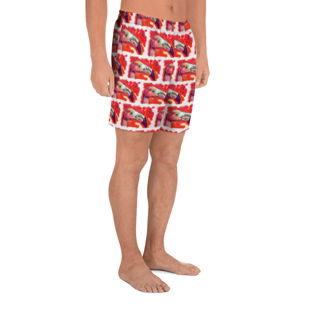 Men's Recycled Athletic Shorts - Flamingo
