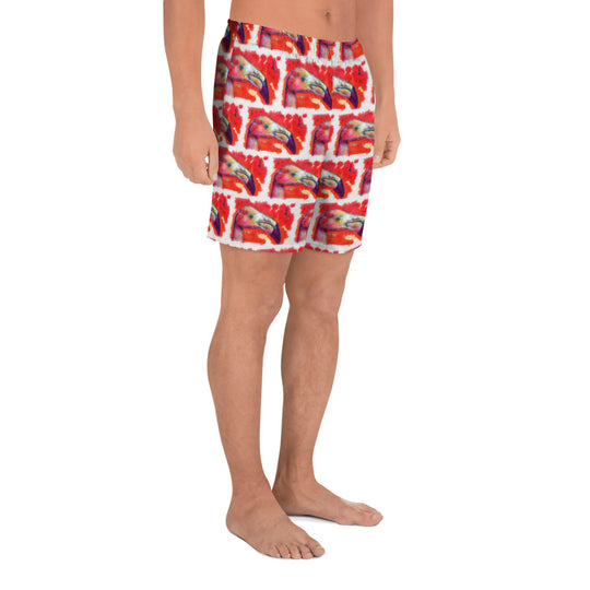 Men's Recycled Athletic Shorts - Flamingo