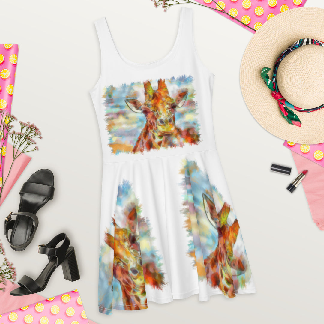 Skater Dress - Giraffe