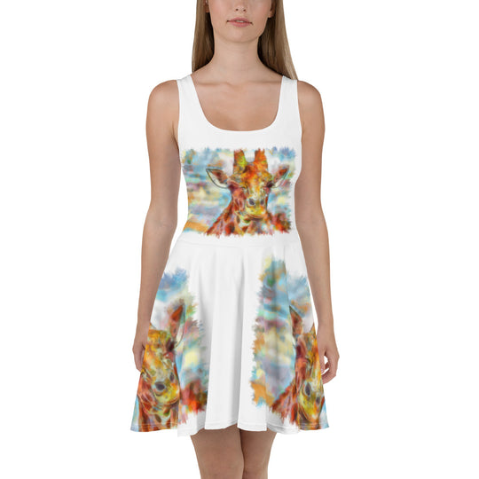 Skater Dress - Giraffe