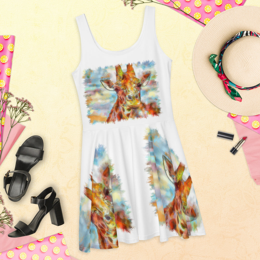 Skater Dress - Giraffe