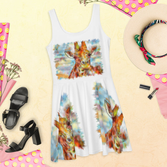 Skater Dress - Giraffe