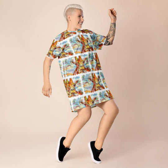 T-shirt dress - Giraffe