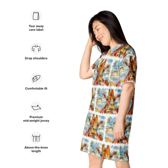 T-shirt dress - Giraffe