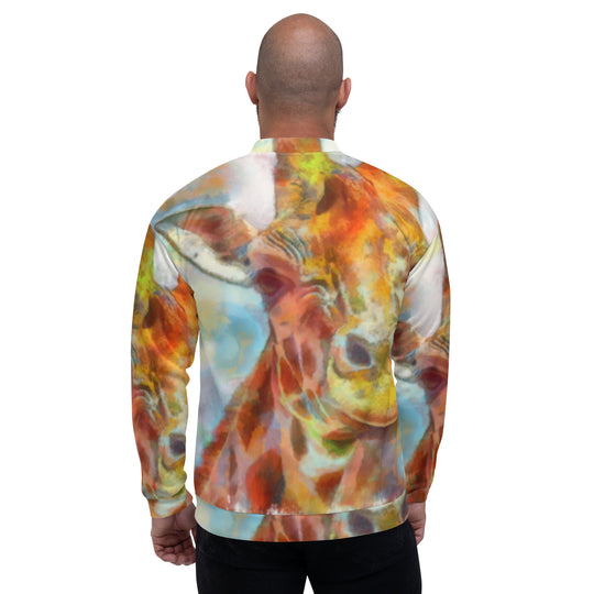 Unisex Bomber Jacket - Giraffe v3