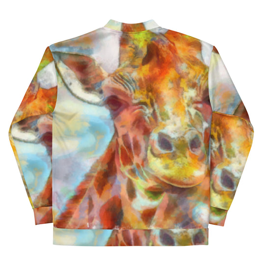 Unisex Bomber Jacket - Giraffe v3