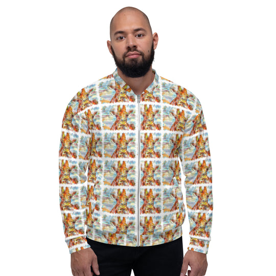 Unisex Bomber Jacket - Giraffe