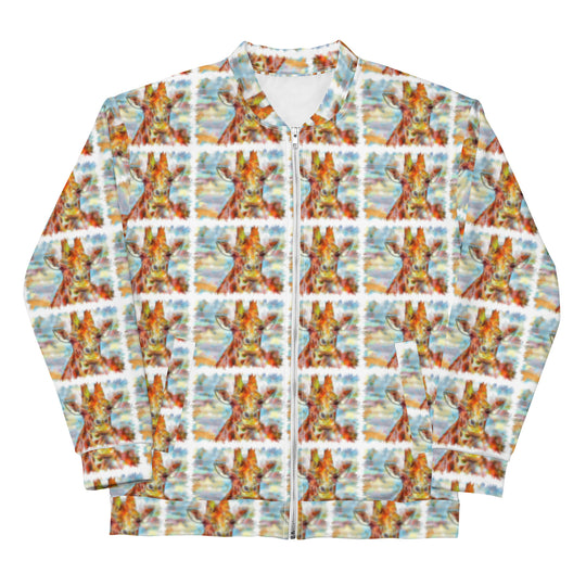 Unisex Bomber Jacket - Giraffe